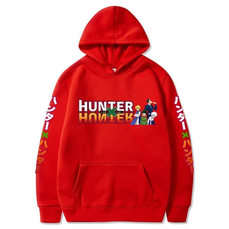 Anime Hunter X Hooded Sweatshirt Men Women Cotton-Lined Long Sleeve Pullover Streetwear Style