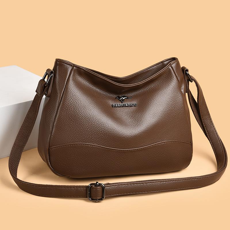 High-end Single-shoulder Bag Made of Soft Leather, Suitable for Casual Wear, Fashionable and Large-capacity Crossbody Bag Casually