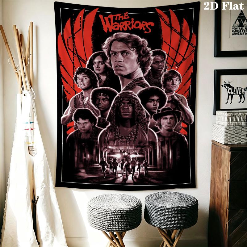 the warriors Wall Tapestry Aesthetic Wall Hanging Printed Fabric Blanket Decorative Tapestries for Bedroom Living Room Home Decor