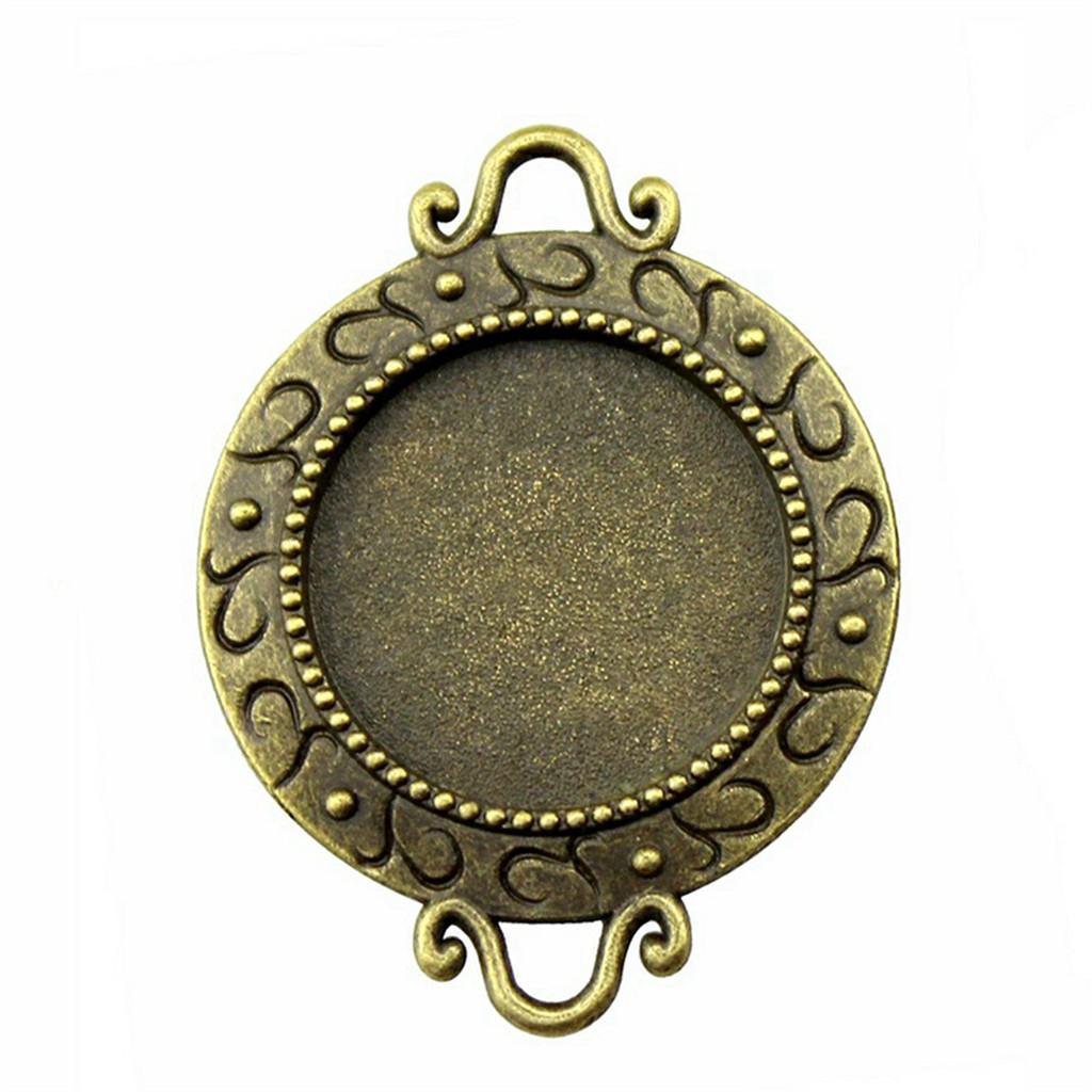 Accessories Parts Fit Round 18Mm Glass Cabochon Base Setting Tray Vintage Jewelry Supplies QA018