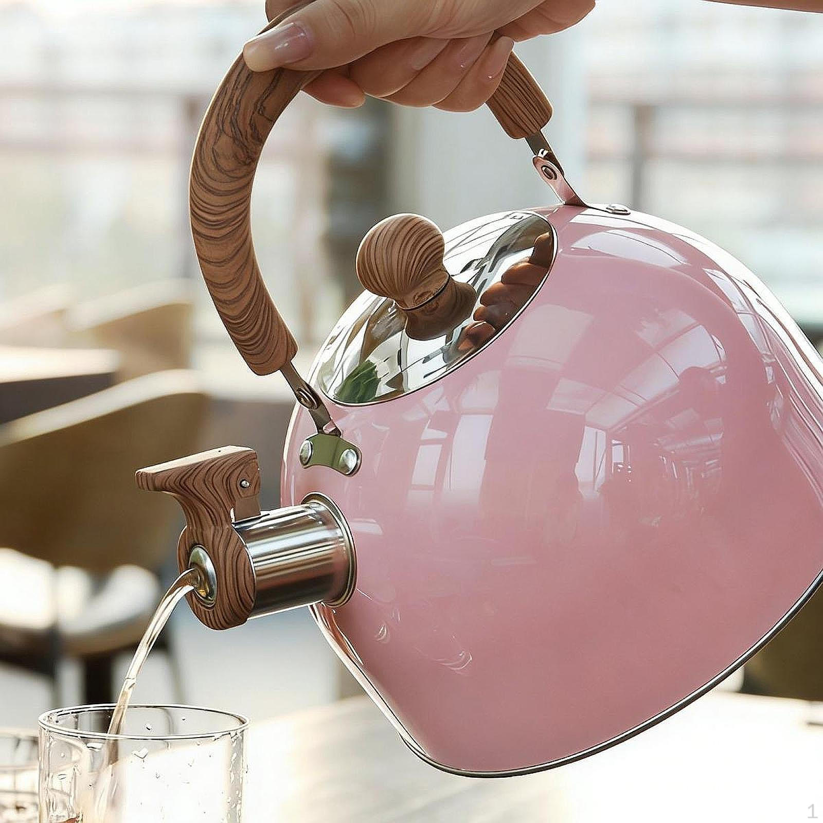 

2.5L Tea Kettle Beverage Jug Water Teapot for Restaurant Household Office рожевий