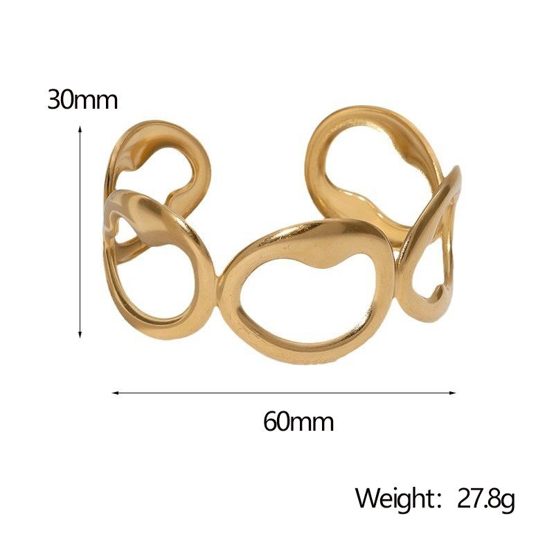 Hypoallergenic Europe and The United States Hot-selling Opening Bracelet Hollow Minimalist Irregular Personality Fashion High