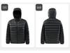 Unisex Lightweight Hooded Short Down Jacket – Versatile Ribbed Winter Coat