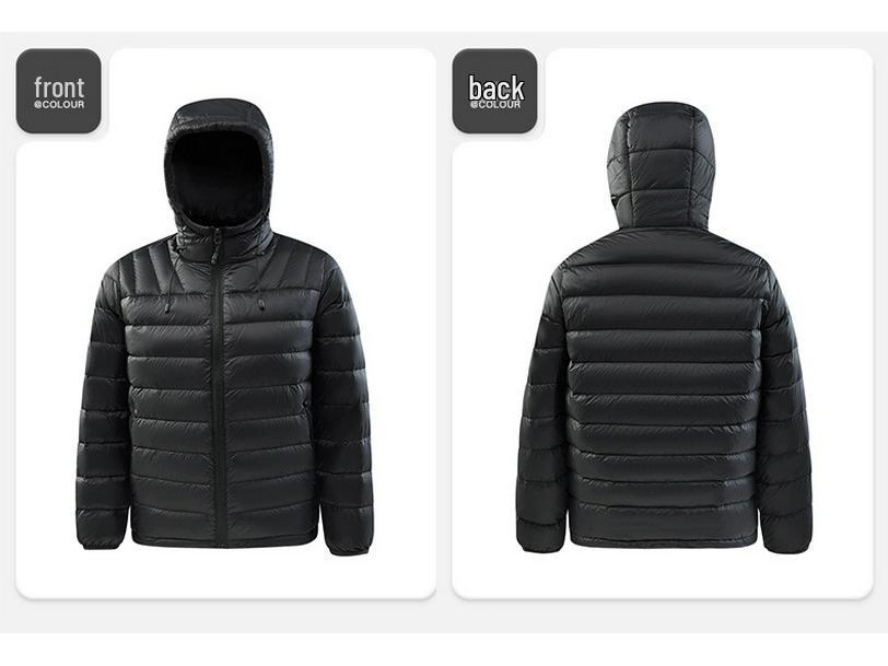 Unisex Lightweight Hooded Short Down Jacket – Versatile Ribbed Winter Coat