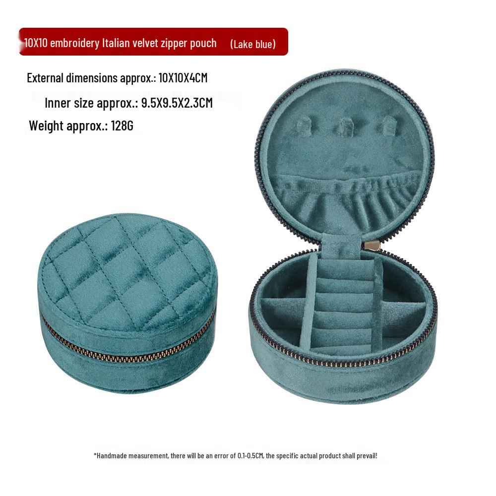 

Роскошная бархатная шкатулка для украшений для колец, ожерелий и серег-пусетов - Портативное и элегантное решение для хранения