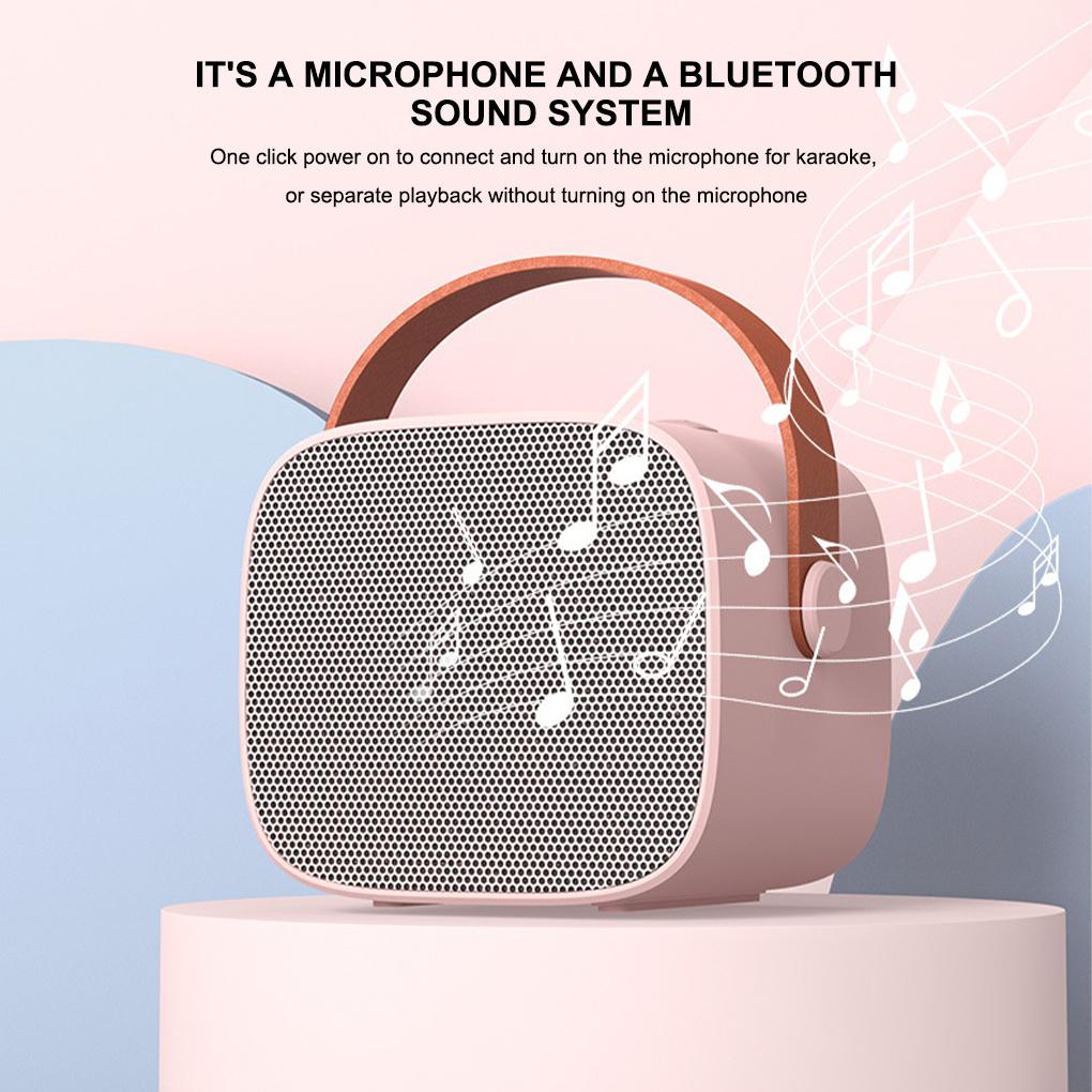 Karaoke All-in-One-Mikrofonlautsprecher Tragbarer Bluetooth-Lautsprecher mit kabellosem Mikrofon-Subwoofer für Kinder, Erwachsene, Spielzeug, Geschenke