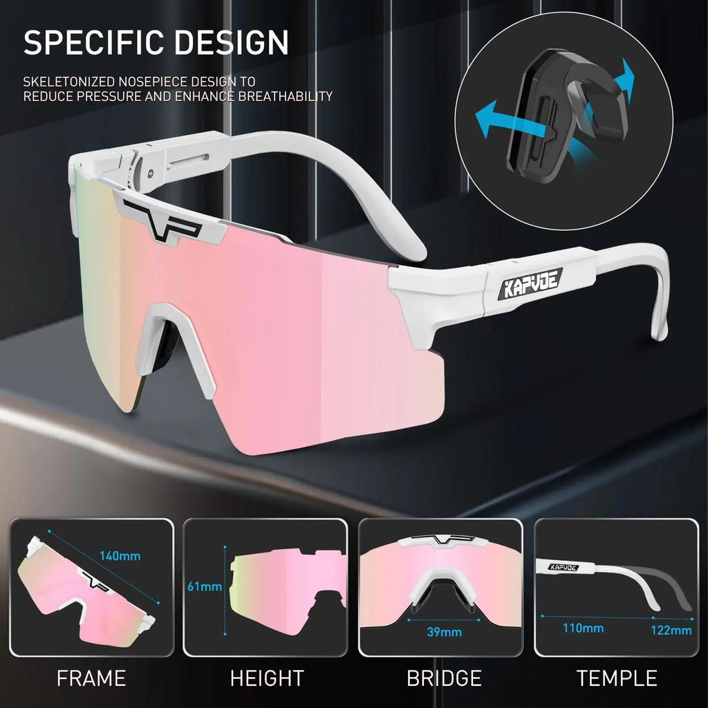 KAPVOE Polarized Cycling Sunglasses Men MBT Cycling Glasses UV400 Outdoor Sports Bicycle Glasses Women Road Bike Glasses