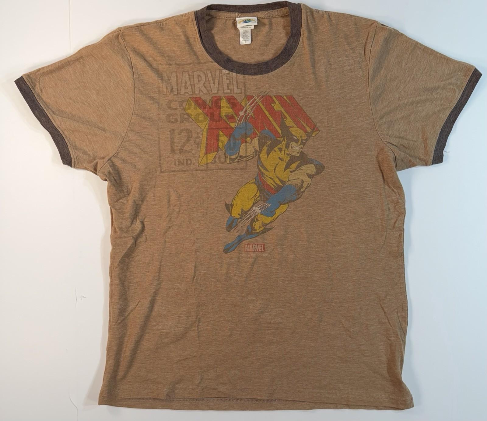 Vintage Marvel Wolverine Ringer Tee Mens Large X-Men Graphic Shirt Retro Style Unisex T-Shirt M