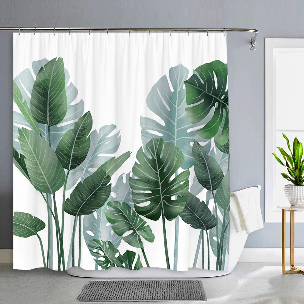 Spring Floral Hummingbird Shower Curtain for Bathroom Watercolor Flower Bird Modern Decor Machine Shower Curtains Bathroom Decor