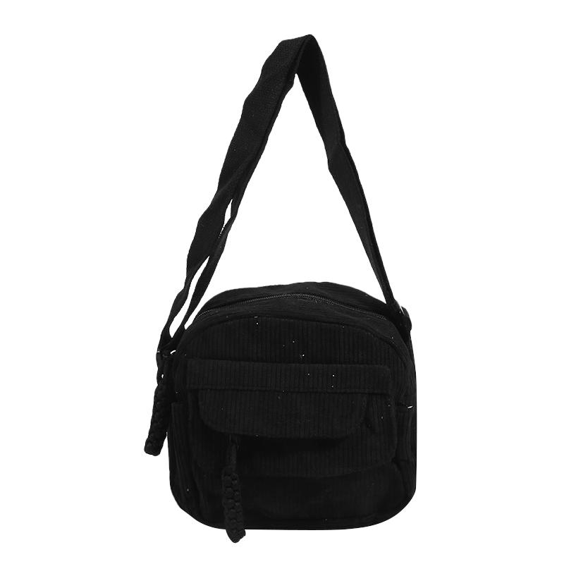 1PC Corduroy Women's Small Shoulder Bag Teenager Girl Crossbody Bag Student Street Korean Harajuku Messenger Bags