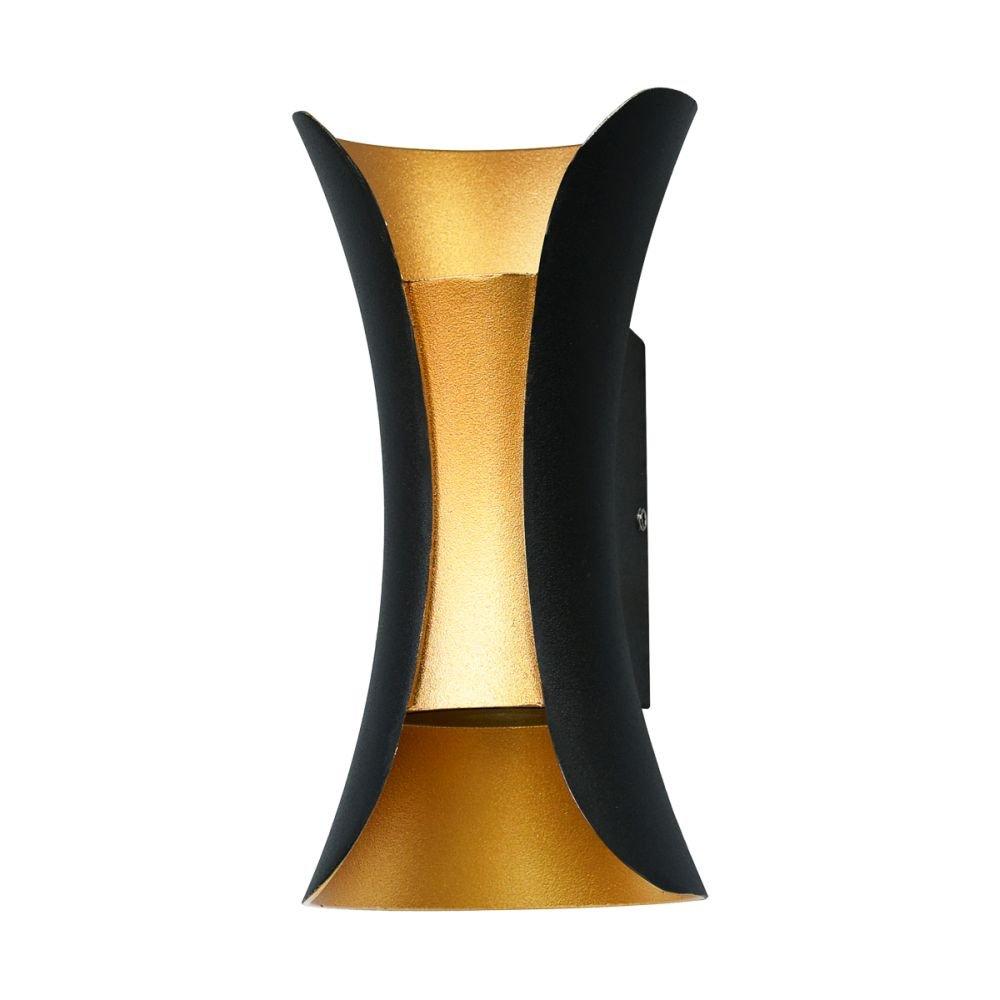 Lampa natynkowa ścienna LED 10W DANTE PL-356-M BK+GD Italux