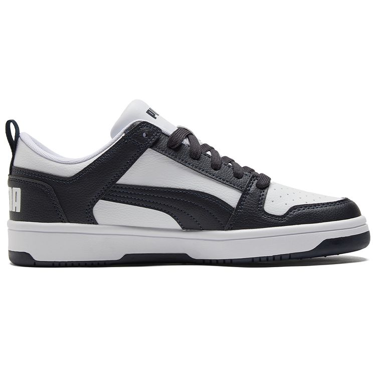 Puma Rebound Synthetic Leather Comfortable Minimalist Durable Low-Top Sneakers Unisex Sneakers White Blue 369866-17