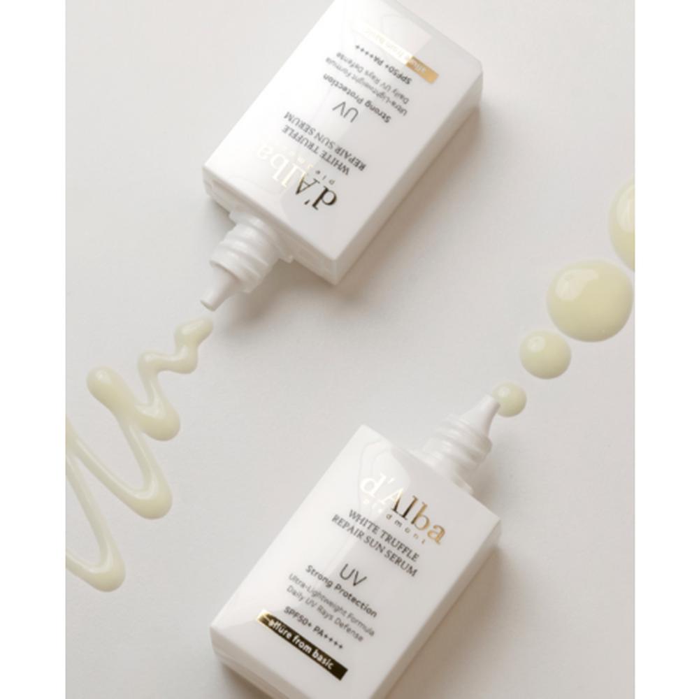 d'Alba White Truffle Repair Sun Serum SPF50+ PA++++ 35ml – Serum Texture UV Shield, Repair Support, Korean