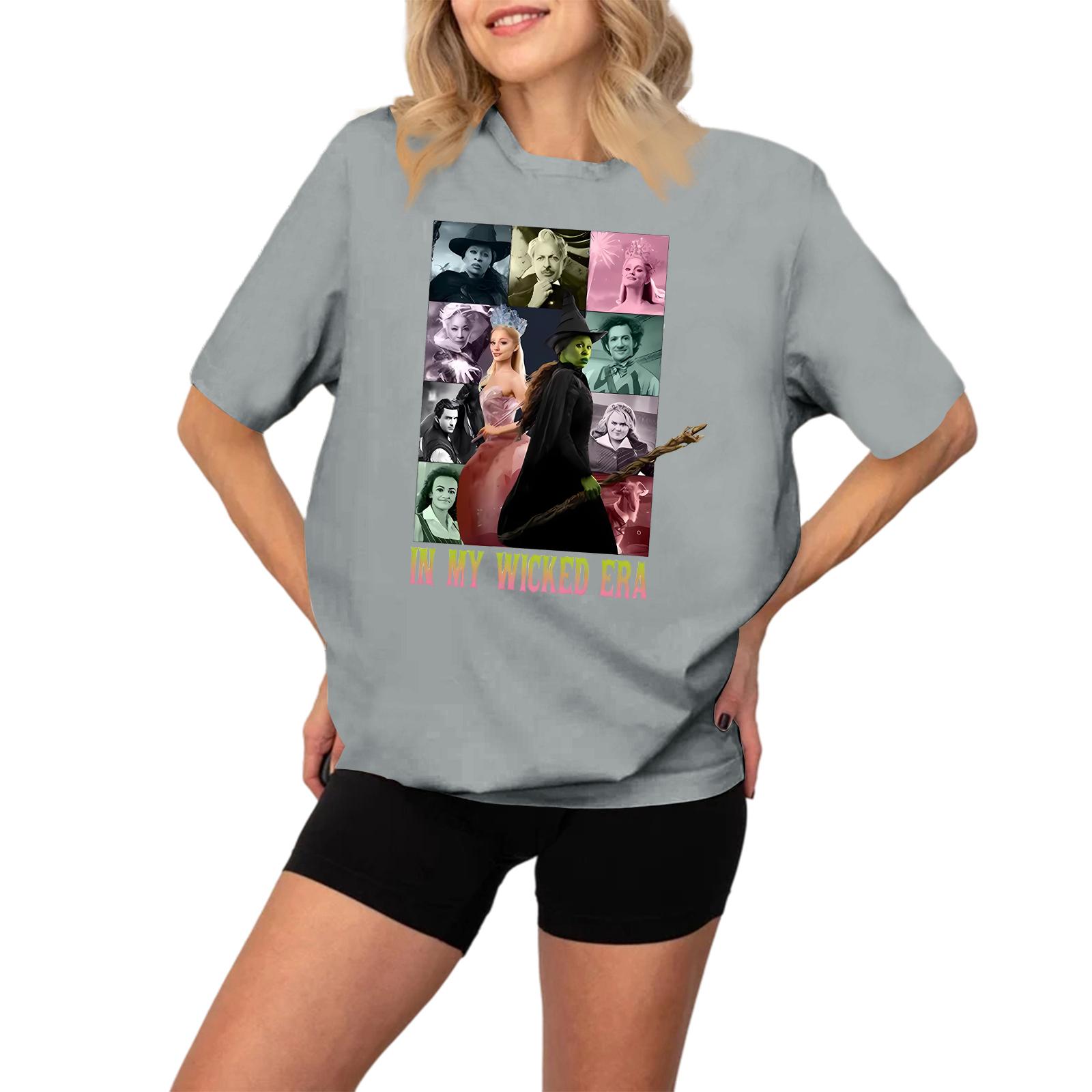 

Women s Fashionable And Casual Long Sleeve Printed Short-Sleeved Top XXL