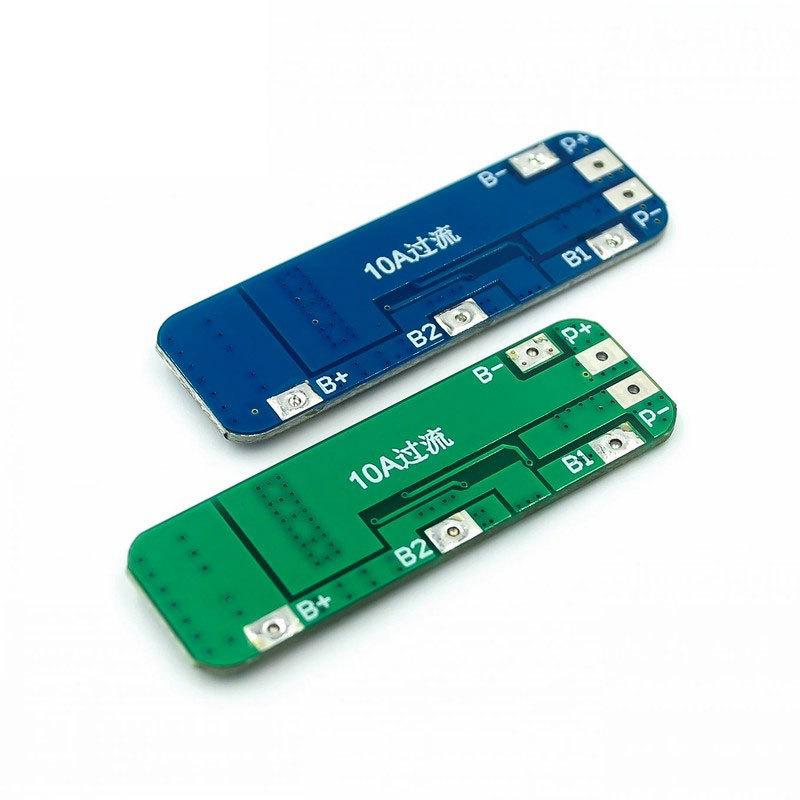 3S 12V 18650 Lithium Battery Protection Board 11.1V 12.6V 10A Overcurrent Overcharge Over-Discharge