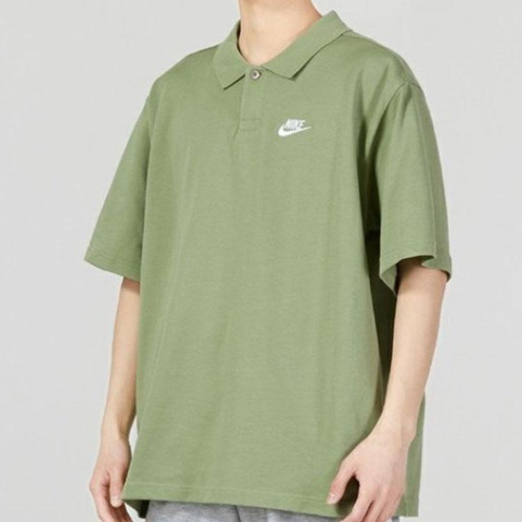Nike Sportswear Club Matchup Polo Oil Green Men Tops DX0618-386