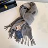 Christmas scarf women's winter senior sense versatile red plaid scarf student couple thickened warm shawl