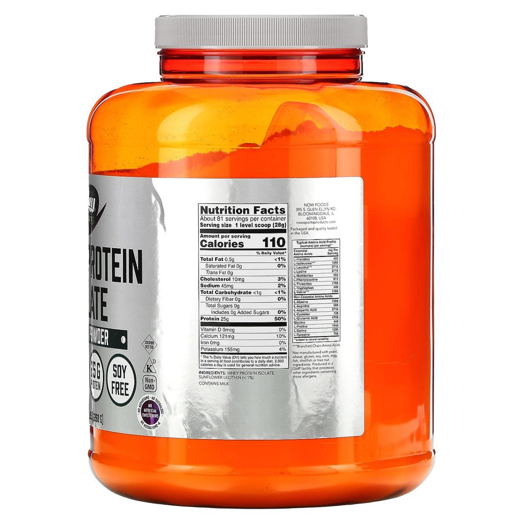 Sports, Whey Protein Isolate, Unflavored, 2,268G (5Lbs)