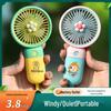 Cartoon Flower Fruit Mini Handheld Fan, Rechargeable Desktop Fan, Souvenir Gift.