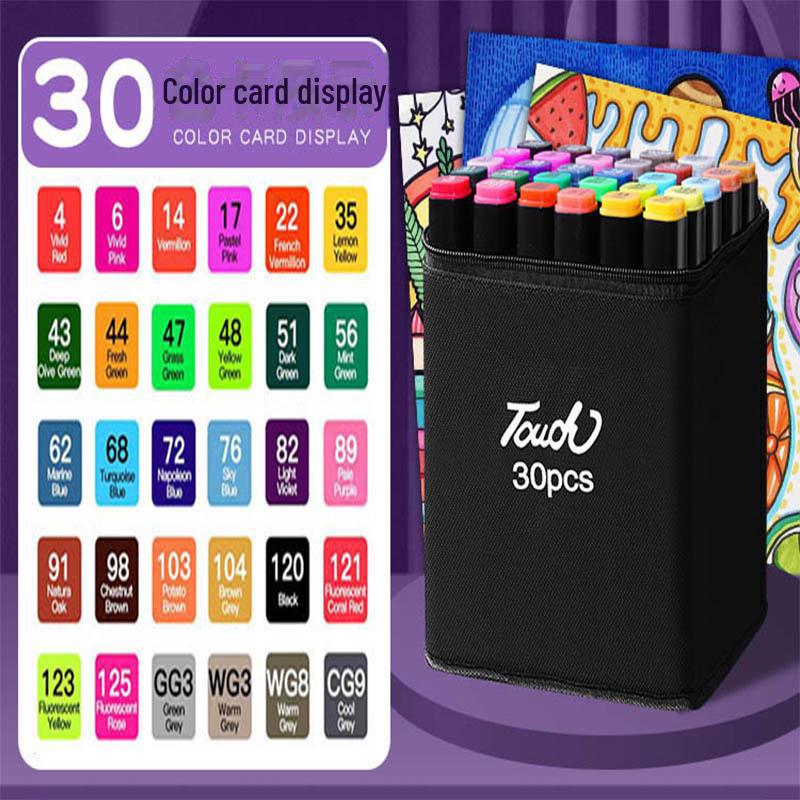 Sada oboustranných akvarelových a alkoholových fixů pro design a umění