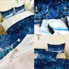 3pcs Blue Bedding Set Snowflakes Print Cozy Soft Duvet Cover King Queen Twin Size for Home Bedroom Decor New Year Christmas Gift