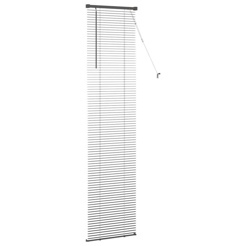 Venetian Blind Silver Grey 213 x 50 cm 25 mm PVC