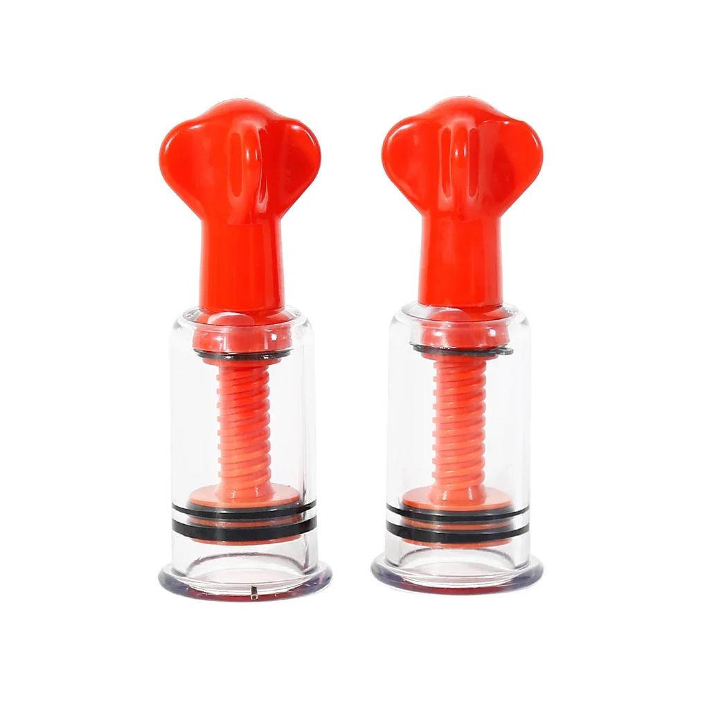 1 Pair Breast Nipple Sucker Clitoris Sucker Clamp Breast Vacuum Pump Enlargement G-spot Stimulate Massager Sex Toy For Women Men