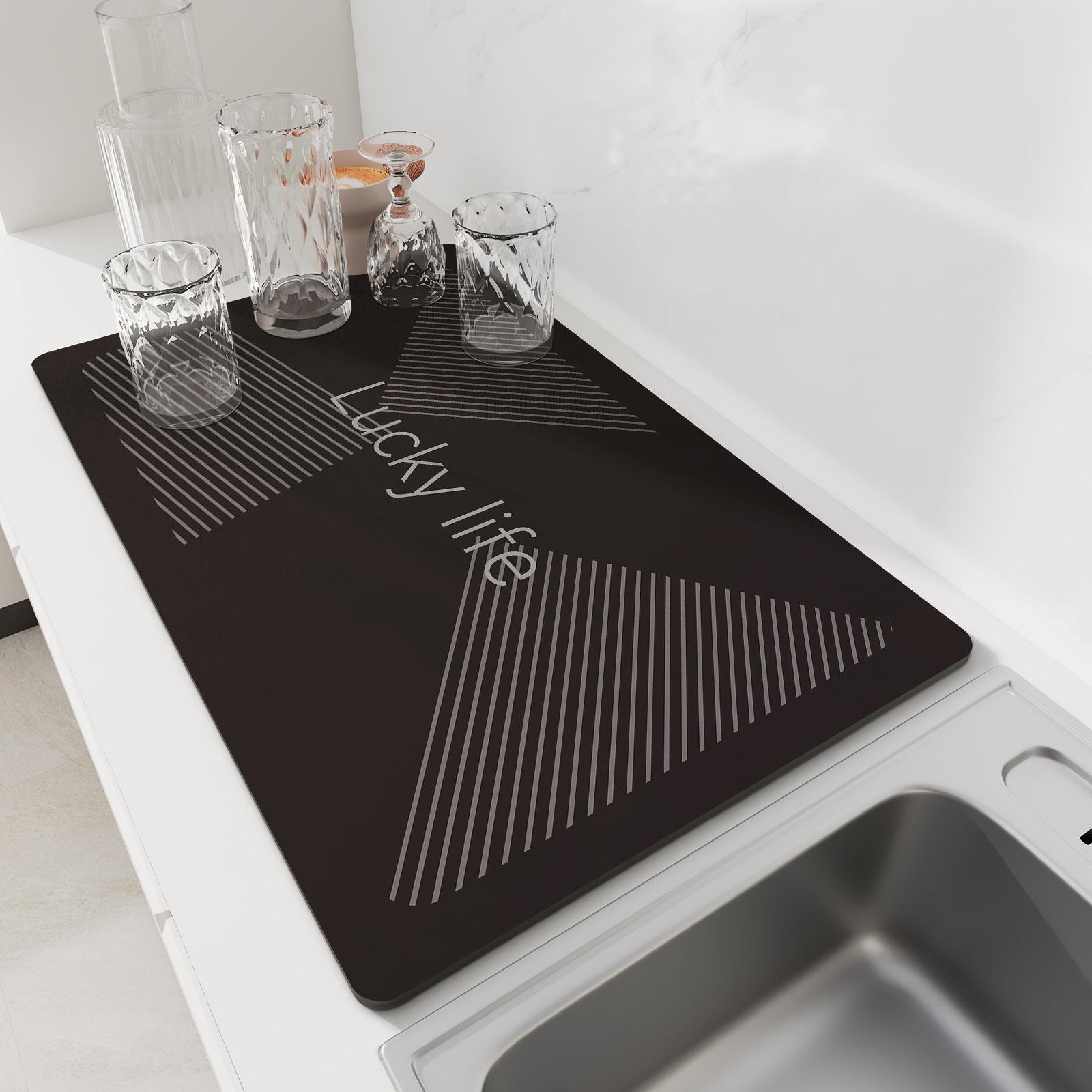Kitchen Dish Dry Mats Placemats Non-slip Coffee Mat Waterproof Dining Table Mat Drain Pad Quick Dry Faucet Dinnerware Rug 30x40cm 2720₽