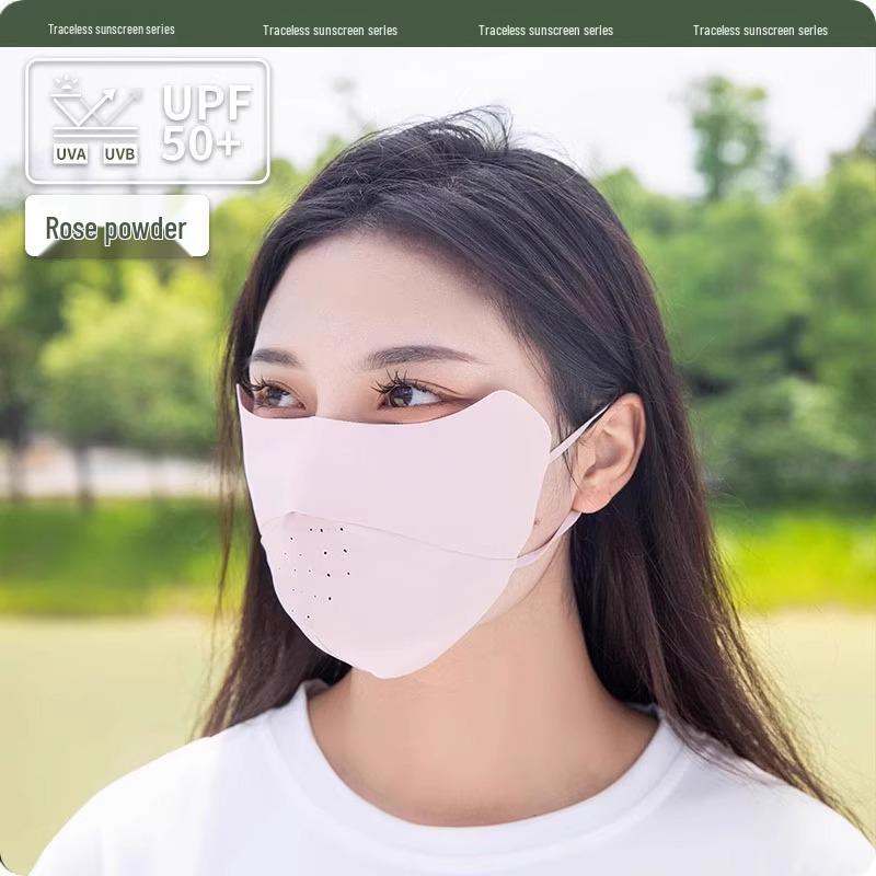 Women's Ice Silk UV Protection Face Mask - Breathable & Slimming Summer Sun Shield