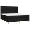 Vidaxl Continental Bed With Mattress, Black, Fabric 160X200 Cm