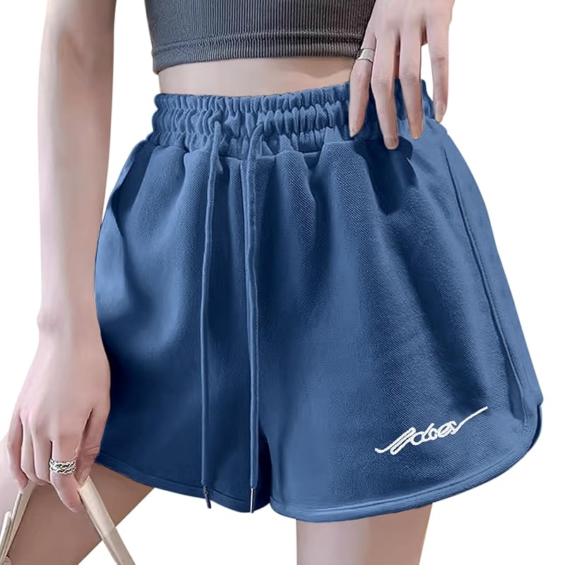

shorts ladies sports shorts summer [Legs lengthening effect, length for easy movement, elastic, pocket included] half pants room wear Soft Thin Sweat