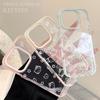 Ins-style Transparent Line Cat iPhone 16 Case Suitable for Apple 15, 17 Pro Max, Cartoon 13, Soft 11