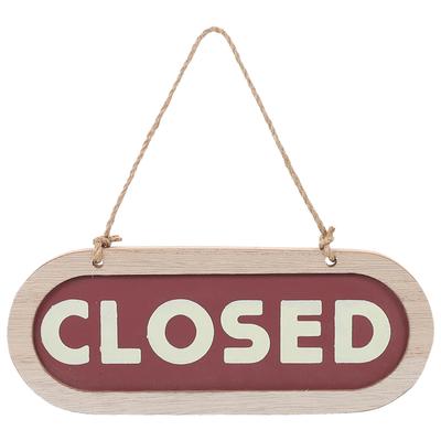 Doppelseitiges Geschäft geschlossen Schild mit Seil Holz Geschäfts Türschild Hängendes Geschäft offen Schild für Geschäftstür Fenster