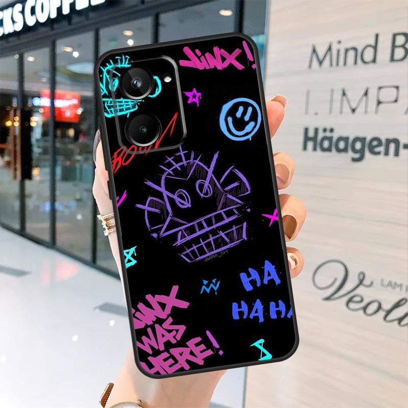 Arcane Jinx Vi Anime For Realme C30 C11 C15 C21Y C25 C33 C35 C55 GT Neo 3T 2T 5 3 8 9 10 11 Pro Plus Phone Case