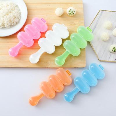 Douyin 3-Hole Shake-Shake Rice Ball Mold - Small Spherical Rice Ball Maker