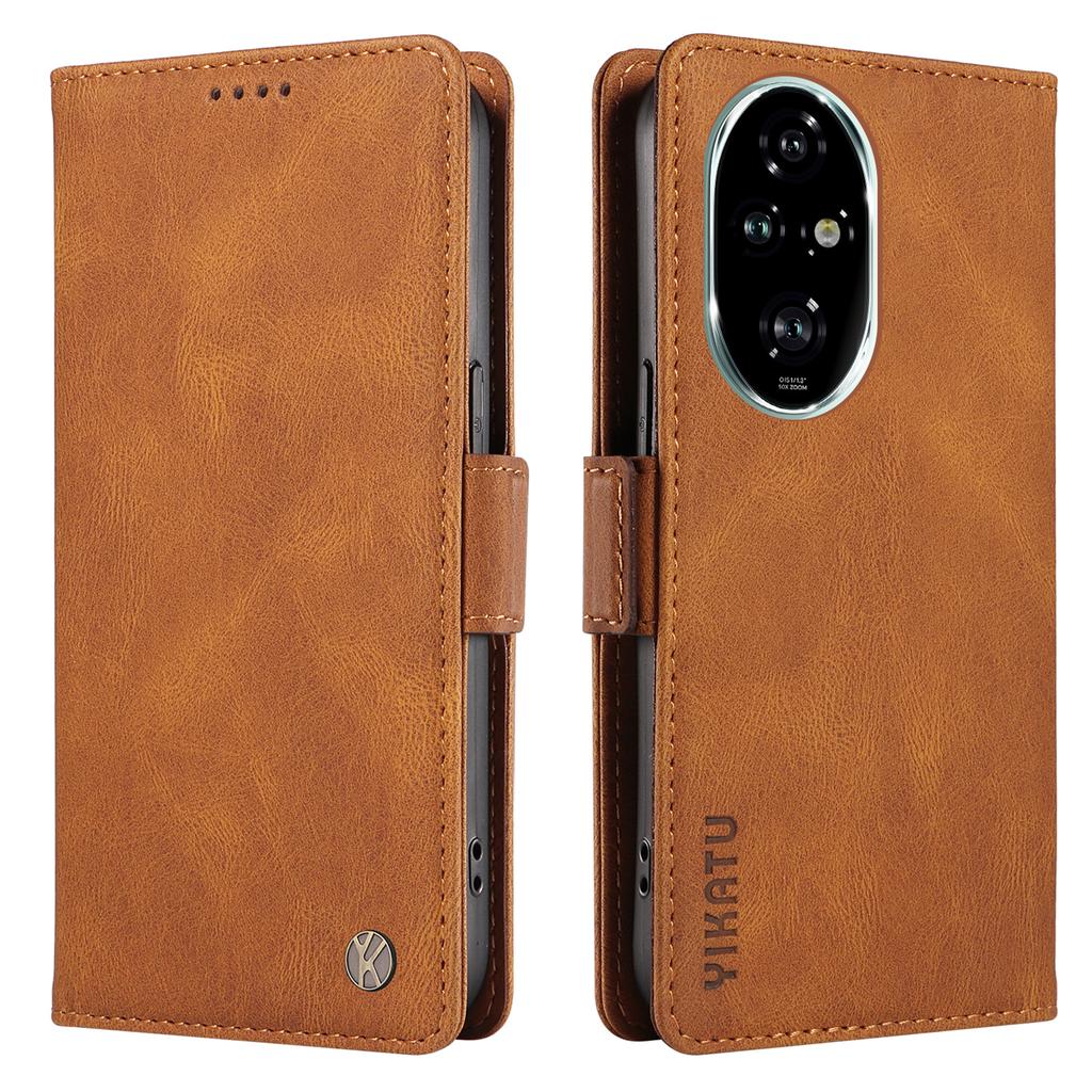 YIKATU YK-005 For Honor 200 Pro 5G Case Leather Wallet Phone Cover Magnetic Clasps