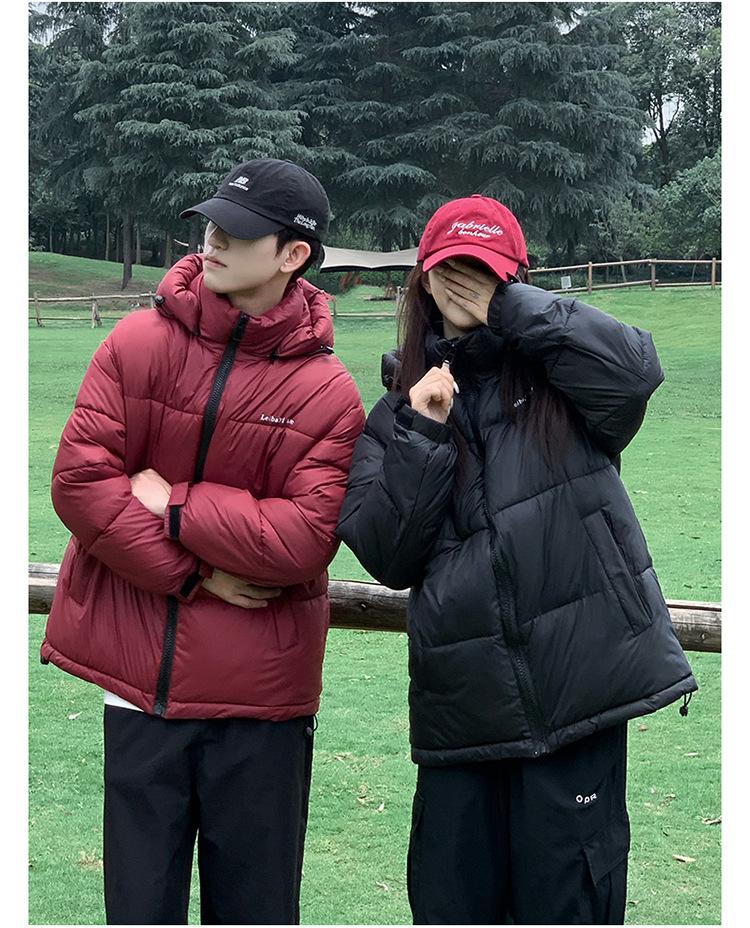 Unisex Short Hooded Winter Jacket with Big Pockets