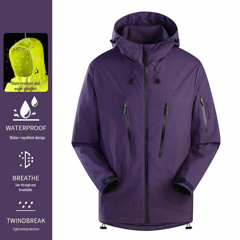 Big Brand Blue Assault Jacket 2025: Windproof, Waterproof, Stylish for Men & Women, Ideal for Spring & Autumn Mountaineering.