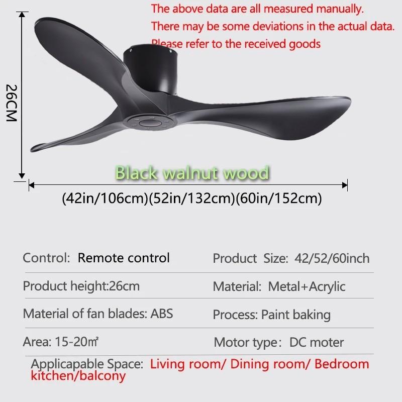6 Speed Modern Industrial Ceiling Fan Adjustable Energy Saving Electric Fan Remote & Quiet DC Motor Household Fan