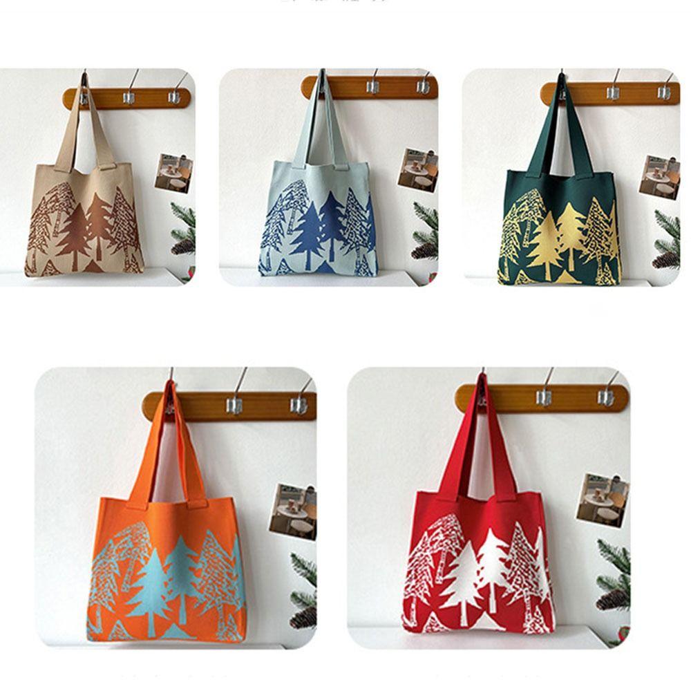 

Рождественская елка большой емкости, вязаная сумка, Рождественская сумка из полиэстера, новая сумка для покупок