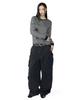 Mimdeowodeulobeu Double Knee Parachute Cargo Pants_Black