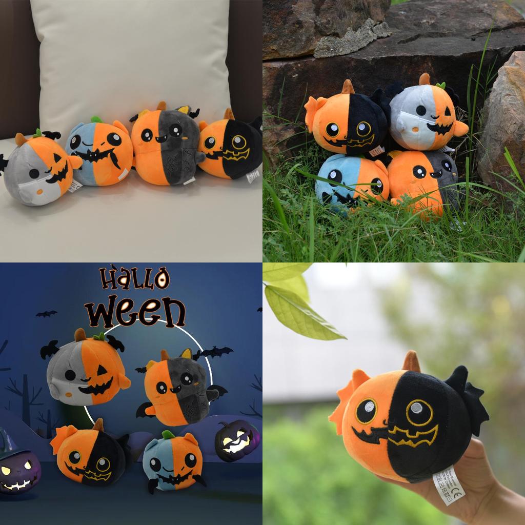 Adorable Halloween Bat Plush Toy Featuring Unique Pumpkin Design Perfect For Festive Decor