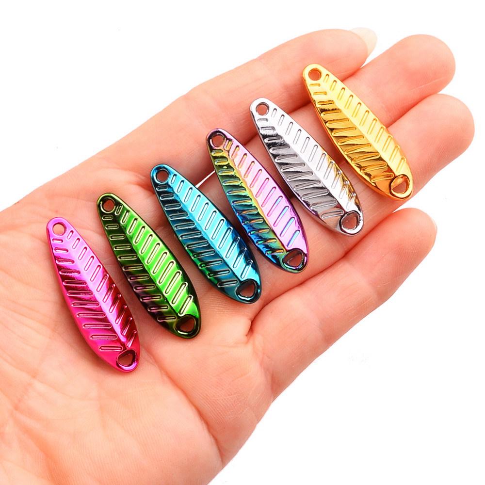 Maple Leaf Spoon-Shaped Micro Lures: Bass and Amur Zinc Alloy Baits In Gold and Silver