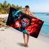Kamado Tanjiro Printed Swim Towel, Portable Water Absorbent Towel for Beach Camping Daily Bathroom Use