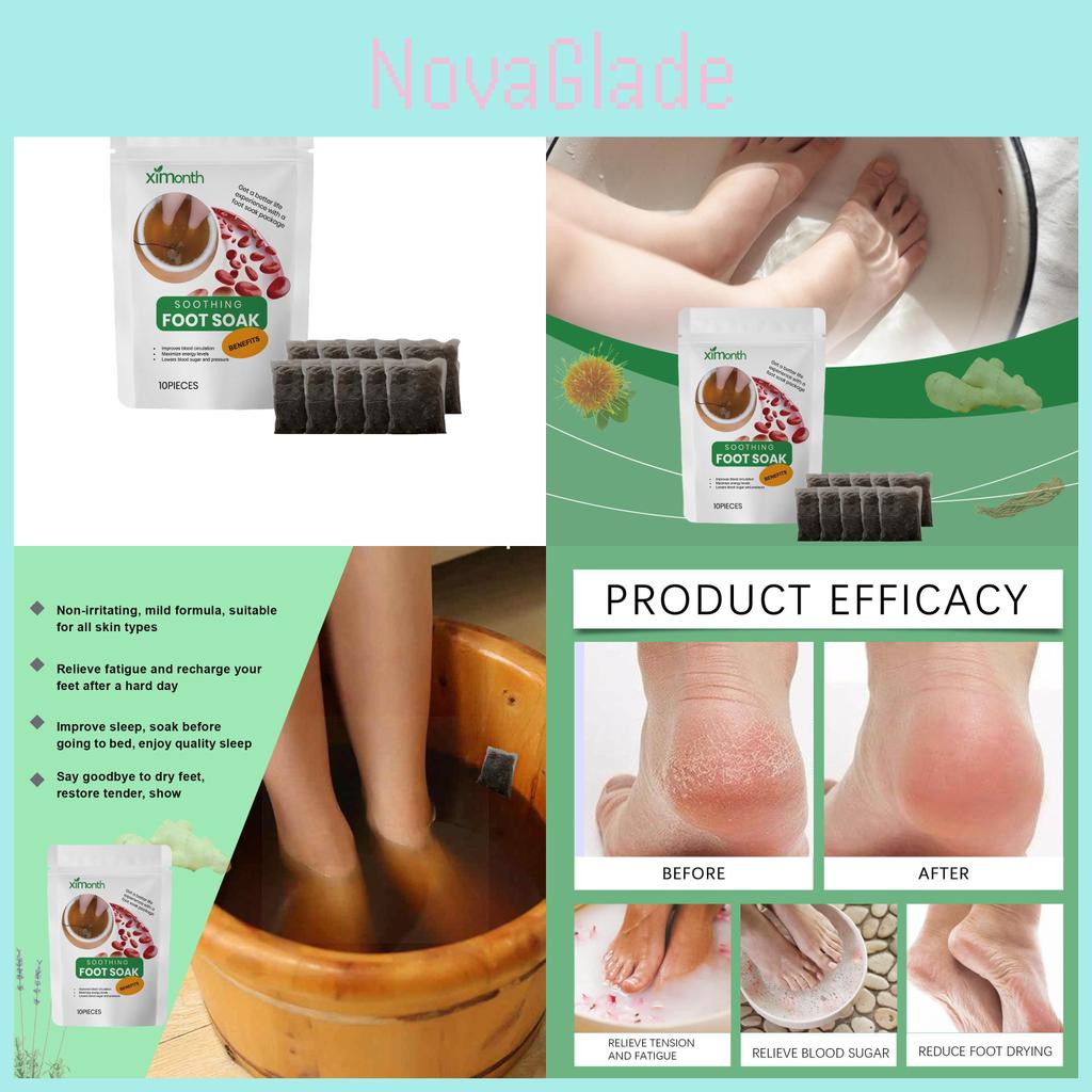 Ximonth Herbal Foot Soak Pack For Relaxation And Comfort With Ginger And Safflower Infusion