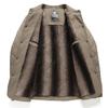 Men's Winter Warm Quilted Bomber Jackets Casual Lightweight Windproof Coat With Pockets Fleece Lined Work Jacket for Men Thick Thermal Cargo Jacket