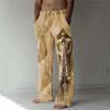 New Men's Casual Pants Hundred Men's Skull Pattern 3D Digital Printed Wide Leg Pants