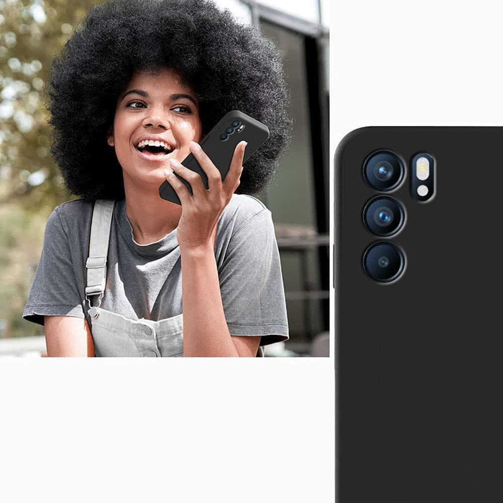 Case for Oppo Reno 6 5G, Silicone Lite, Black