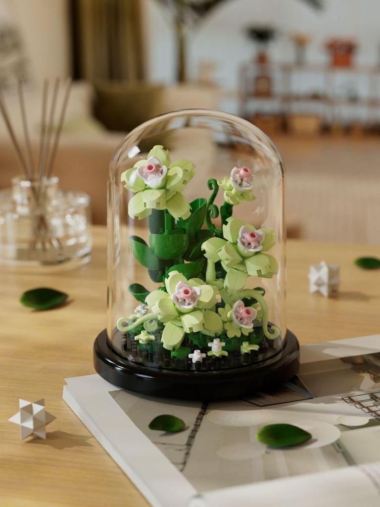 Hibiskusblüten-Bausteine – kompatibel mit Lego, lustiges Zusammenbauspielzeug für Kinder, ideal für den Valentinstag