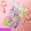 Large Double-Layer 3D Princess Dress-Up Stickers for Girls - Cartoon Clothing Bubble Toys